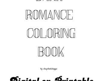 Dark Romance Coloring Book: Spicy Quotes, 50+ Pages (Digital or Printable)