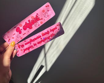 Elle Woods inspired Bookmarks/Bookmarks/ pink bookmarks/ Holographic bookmarks/ girlie bookmarks/ Legally Blonde Inspired Bookmarks