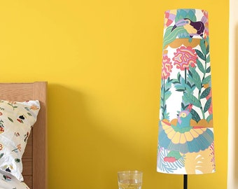 US $59.99 |Else Purple Green Tropical Florals Digital Printed Fabric Chandelier Lamp Drum Lampshade Floor Ceiling Pendant Light Shade|Lamp Covers & US $59.99 |Else Purple Green Tropical Florals Digital Printed Fabric Chandelier Lamp Drum Lampshade Floor Ceiling Pendant Light Shade|Lamp Covers &