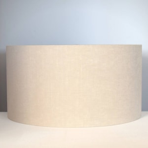 Beige linen lampshade, handmade for ceiling or lamp base, 15-50cm diameter options