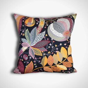 Tropical leaf cushion cover, Scandinavian fabric, 40cm 45cm 50cm square sizes handmade by Vivid Shades image 1