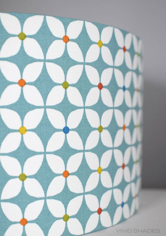 Blue sale geometric lampshade