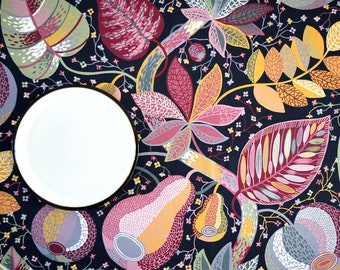 Tropical leaf picnic Blanket / rug / mat waterproof, Scandinavian fabric top layer, handmade by Vivid Shades