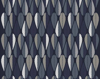 Blue leaf picnic Blanket / rug / mat waterproof, Scandinavian fabric top layer, handmade by Vivid Shades