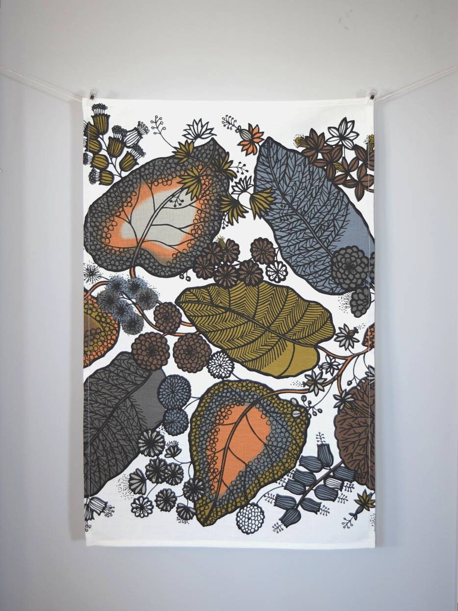 Toalla de té tropical para cocina patrón de hoja grande hecho | Etsy