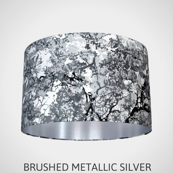 Tree Fabric Lampshade Silver Lining 20cm to 45cm Diameter for