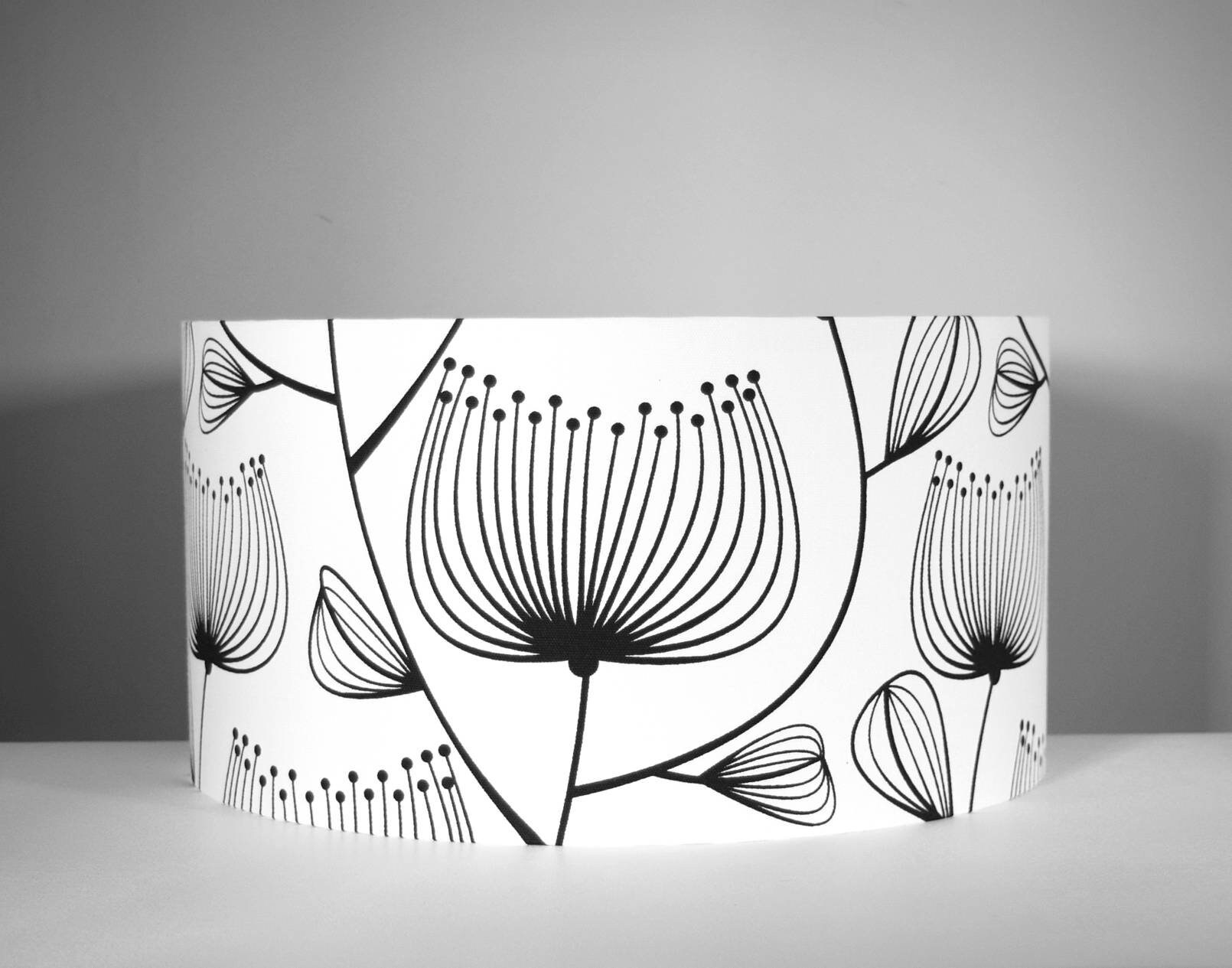 Monochrome Abstract Geometric Lampshade Gold Silver or White Etsy UK