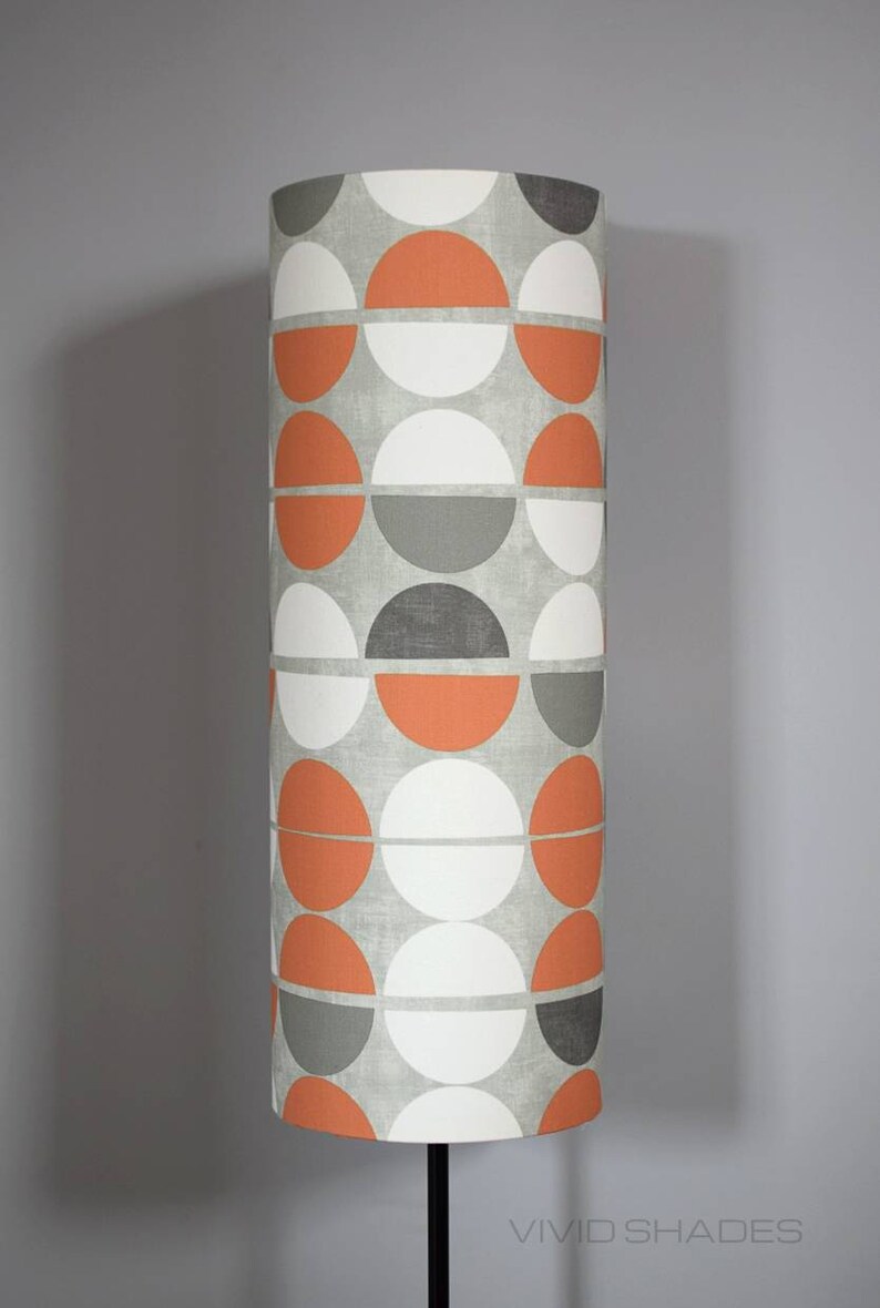 Tall lampshade with floor lamp base option funky retro Etsy