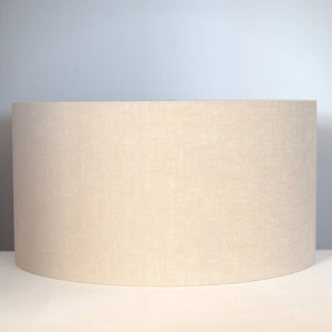 Natural linen lampshade plain beige, gold silver or white lining option for ceiling or lamp base, 15cm to 50cm Ø handmade by Vivid Shades