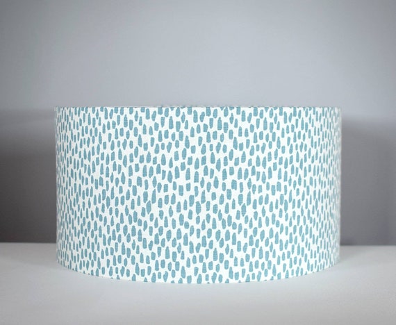 Dark Blue Geometric Lampshade Gold Lining Option Ceiling or Lamp