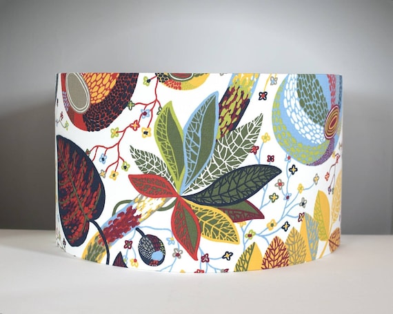 Leaf print lamp sale shade