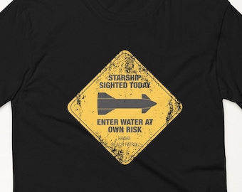 Starship Water Landing T-Shirt - Warning Sign