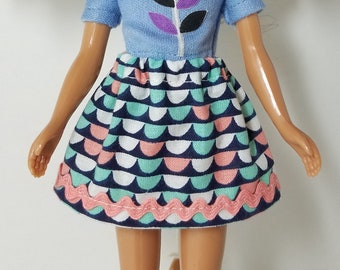 Petals Skirt for Neo Blythe Doll Retro Mod Groovy Flower Power