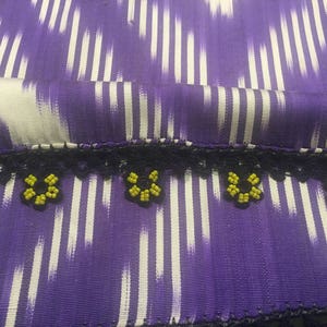 Purple Silk Ikat Shawl -  Uzbek silk scarf | Luxury wrap