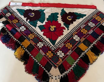 Vintage Uzbek Lakai Silk Tassel: Nomadic Embroidery Pendant