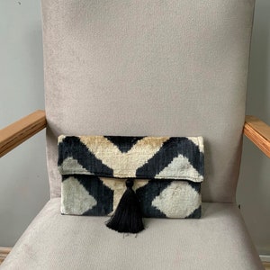 Ikat Velvet Clutch Geo Woven Fabric Bachelorette Party Clutch Purse - Etsy