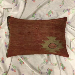 Southwestern Turkish pillow cover | Southwestern Turkish cushion case from anatolian antique kilim rug | kilim throw pillow
