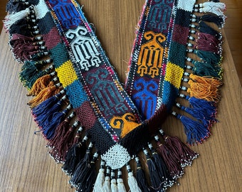 Vintage Lakai Silk Embroidery Pendant: Uzbek Bridal Tassel