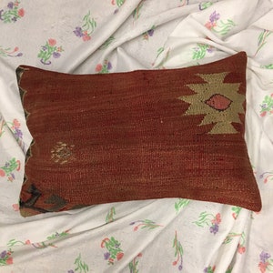 Southwestern Turkish pillow cover | Southwestern Turkish cushion case from anatolian antique kilim rug | kilim throw pillow