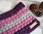 Crochet Cowl, Cowl, Crochet Neck Warmer, Crochet Chunky Scarf, Crochet Scarf, Gifts for Women, Gifts for Her, Pink Scarf, Purple Scarf