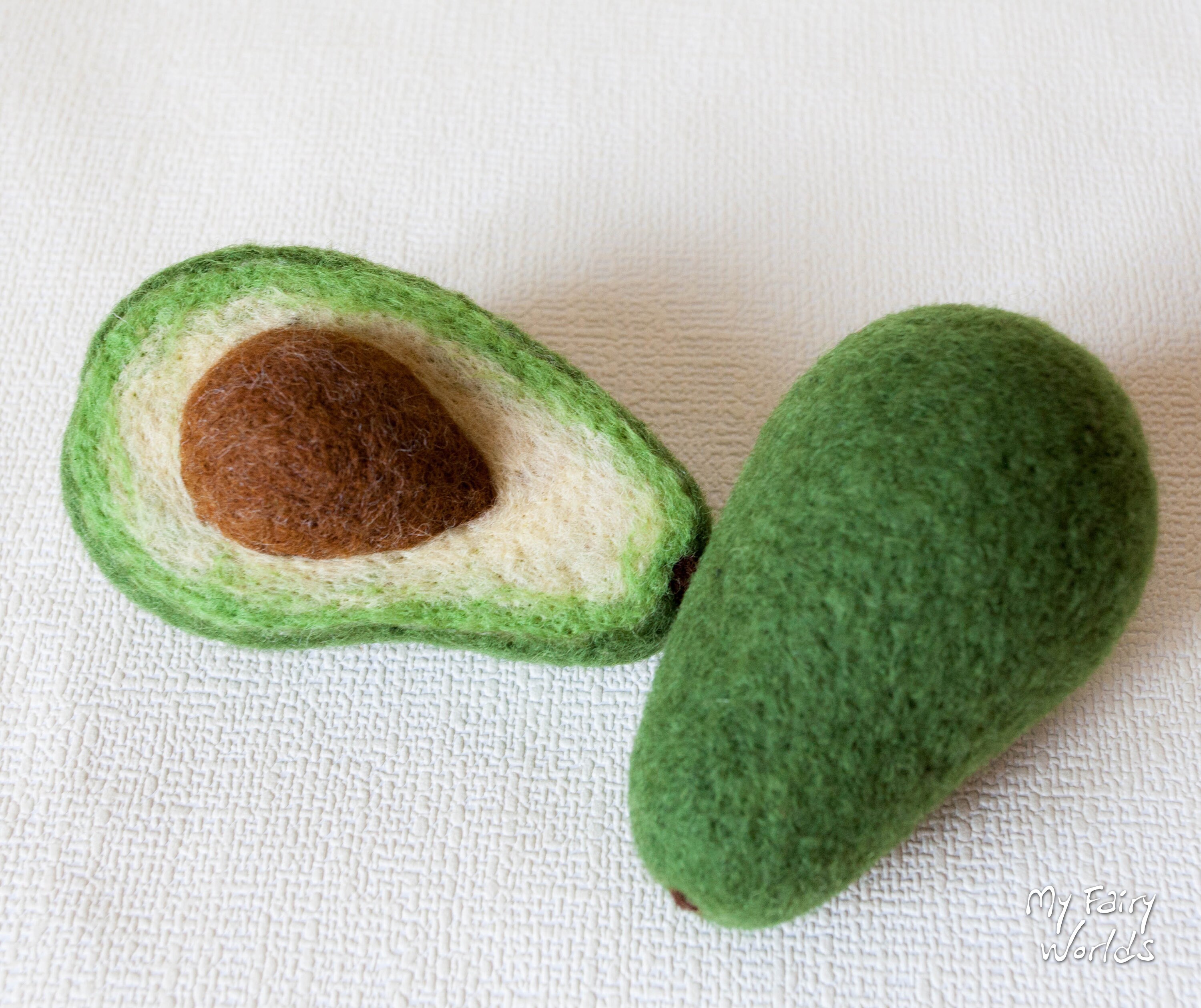 Avocado. Set of Two. Life Size. Playfood. Eco Friendly Toy. Etsy