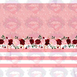 Roses and Stripes 20oz tumbler wrap