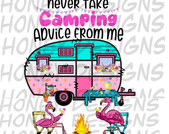 Flamingo Camping Decor