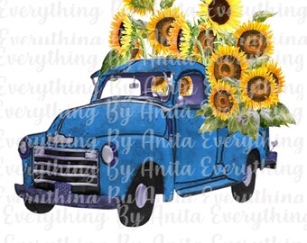 Download Truck with flowers | Etsy