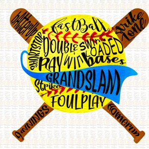 Softball Grand Slam Sublimation  PNG Files Please Read Description