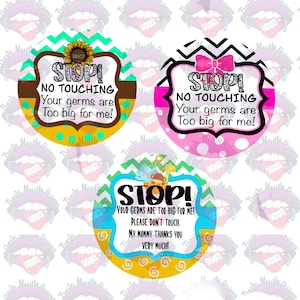 Your Germs are Too Big For Me Car seat Tag Germ Tags Germ Tag Sunflower Sloth Zoo Animals Sublimation PNG File print and cut HTV