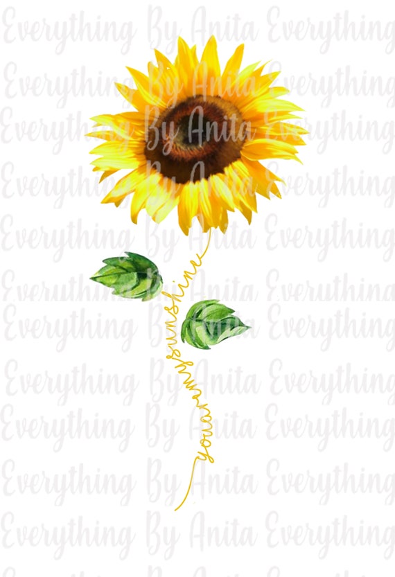 Sunshine two Files One Yellow Stem You Are My Sunshine Pillow | Flower