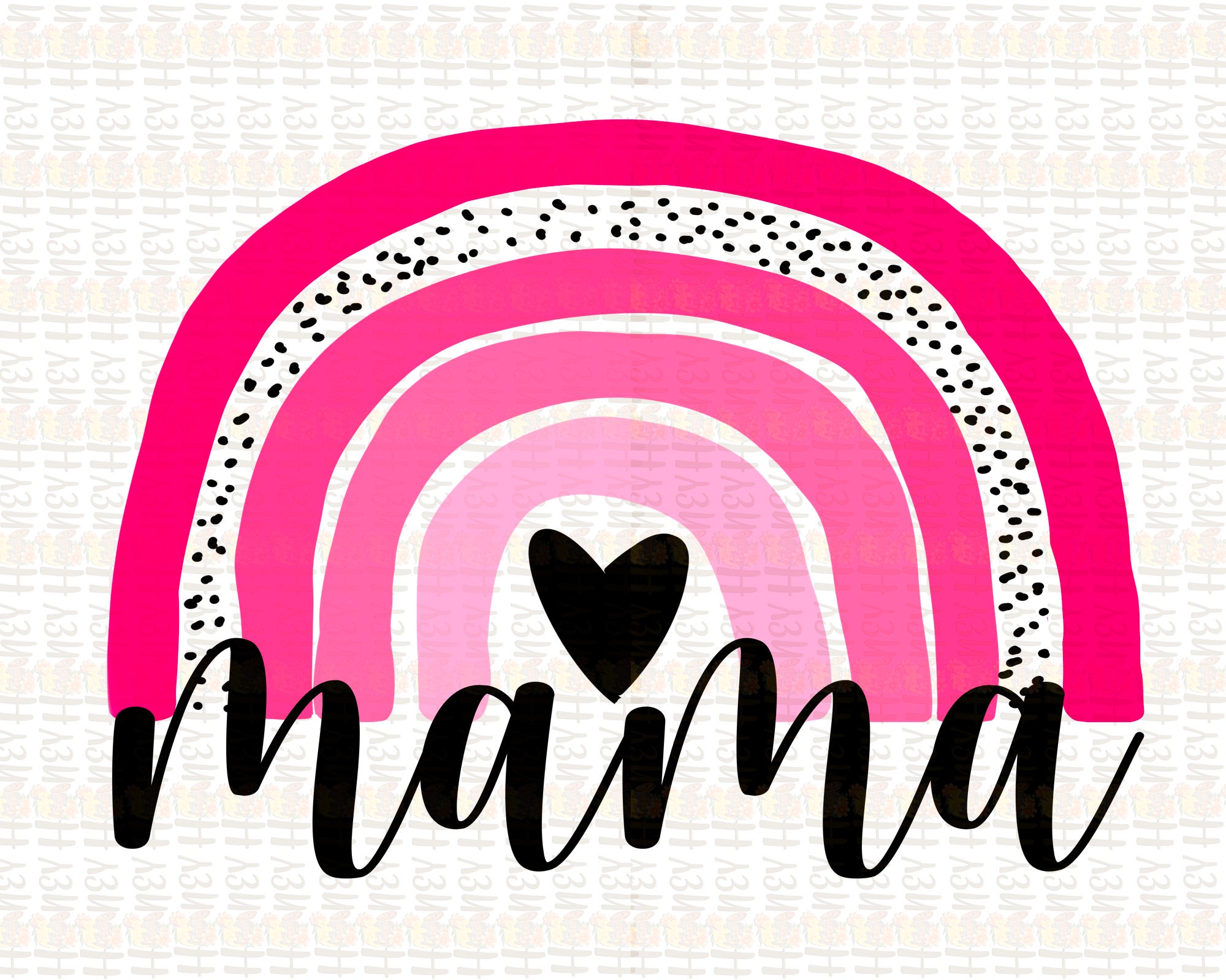 Mama und Mini rosa Regenbogen Sublimation PNG-Datei Bitte Beschreibung lesen
