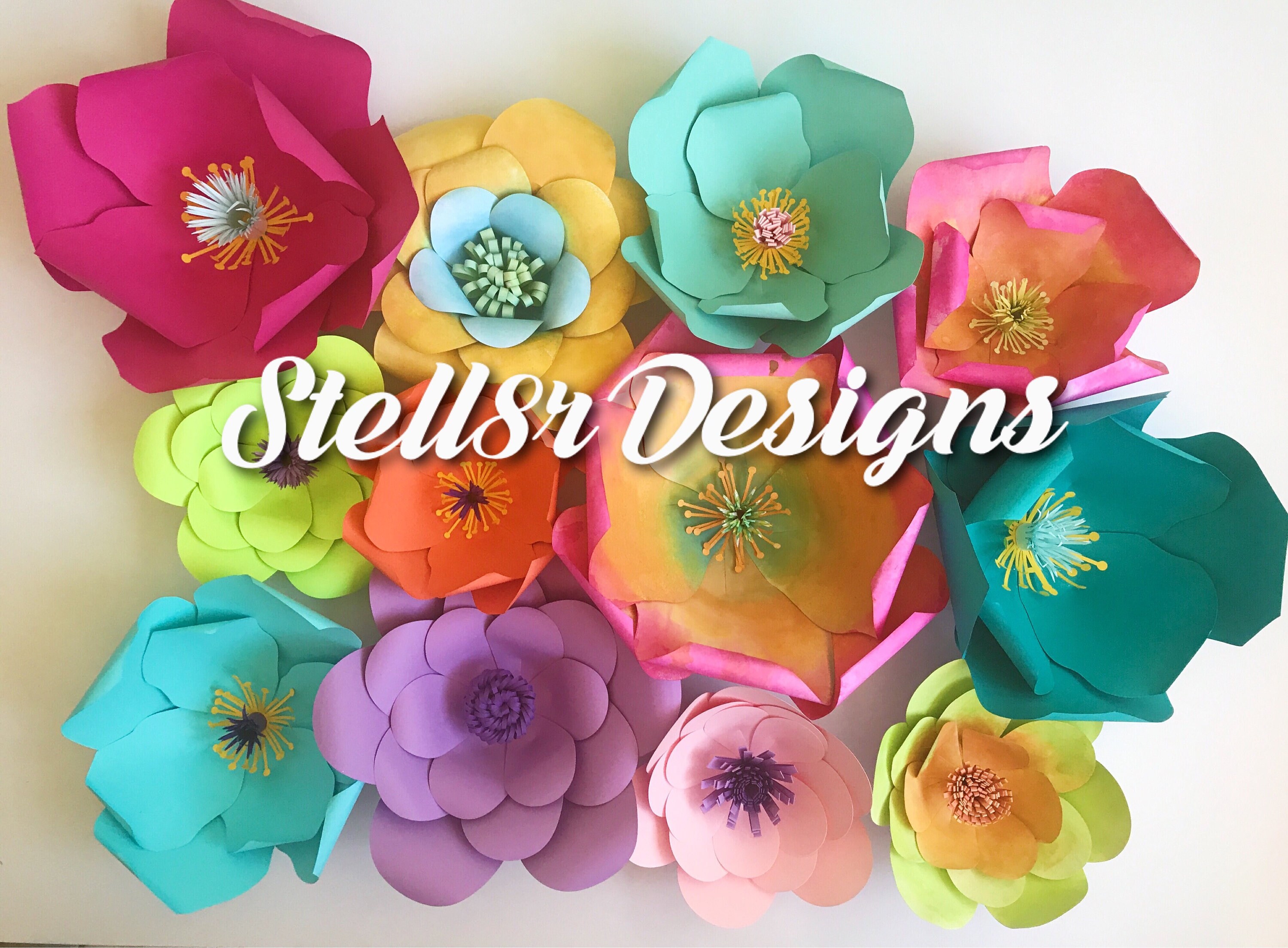 PAPER FLOWERS Set of 10 Flowers for Wedding Engagement Etsy