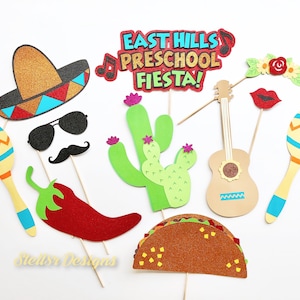 Custom (Handcrafted) PHOTO BOOTH PROPS | Fiesta Party