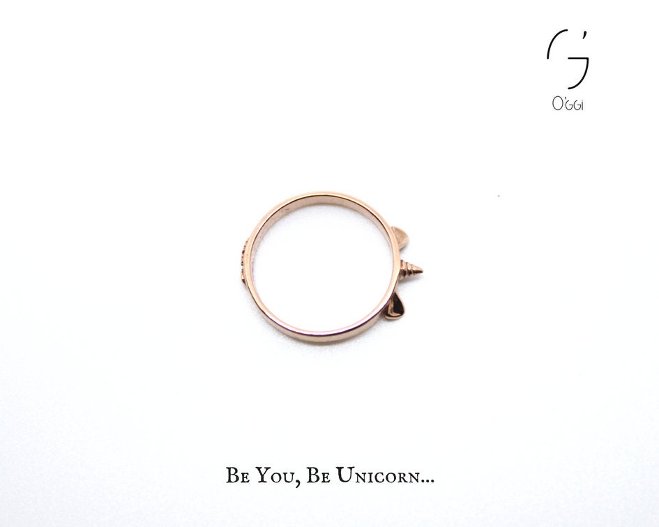 Unicorn Metal Ring 3D Printed, Made in Belgium, Customizable - Etsy