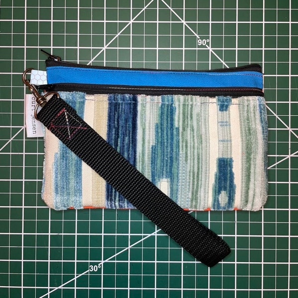 Up-cycled, One of a Kind, Handmade, Wristlet Wallet, Phone Wallet, Wrist Bag, Evening Bag, Convenient Purse