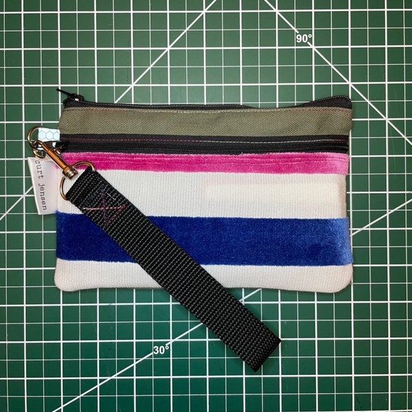 Up-cycled, One of a Kind, Handmade, Wristlet Wallet, Phone Wallet, Wrist Bag, Evening Bag, Convenient Purse