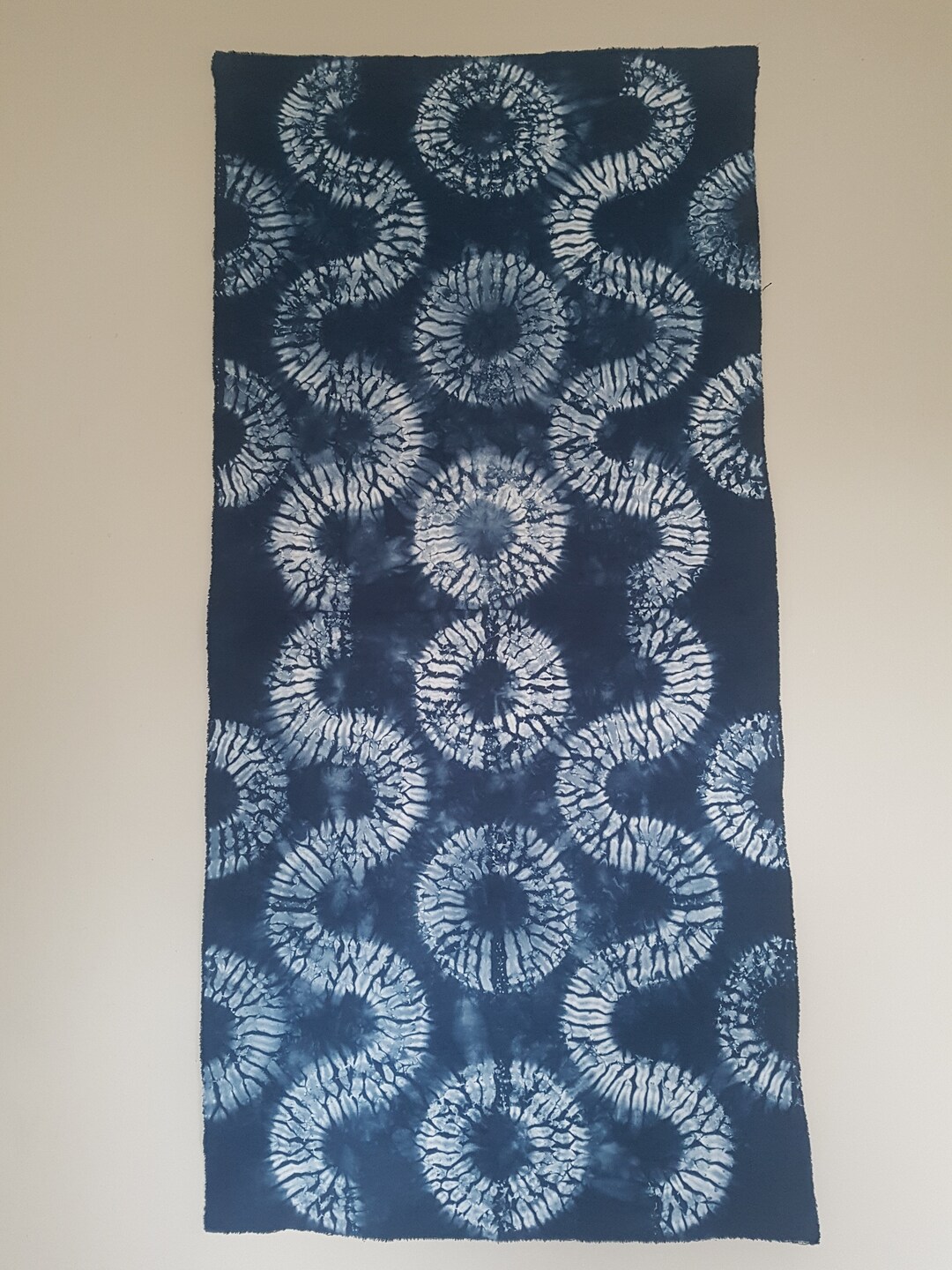 XXL Handmade Shibori Indigo Blue Wall Art Hanging Tapestry shibori