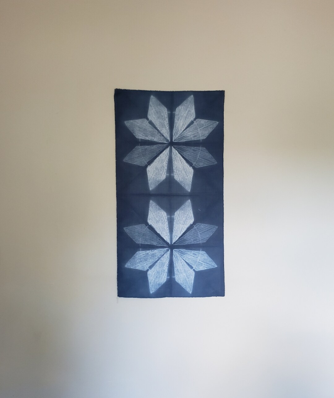 Handmade Shibori Indigo Blue Wall Art Hanging Tapestry Etsy