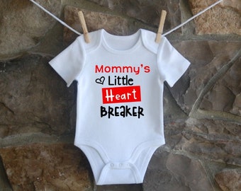 Mommy's Little Heart Breaker- Onesie- Valentine's Day- Infant Valentine's Day outfit