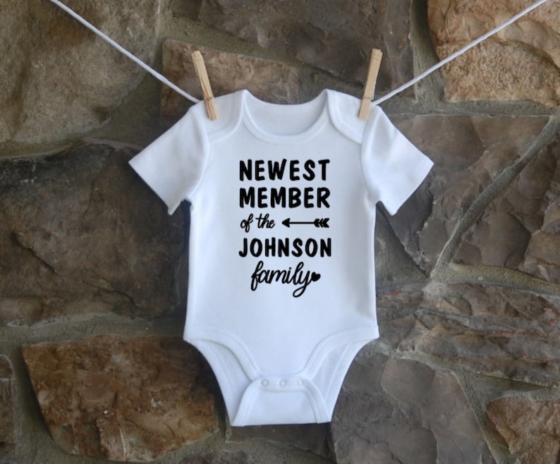 Baby Onesie Personalized Baby Onesie Personalized Last name Newest member of the family Coming Home Outfit
