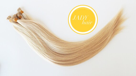 I-Tip Hair Extension,Double Drawn 18"-19", 100% Virgin Remy Human Hair, Color BL22 Sunny Blonde, 100 strands/ pack, 1g/st