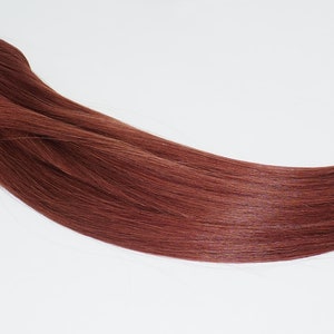 Tape in Hair Extension, 18", Double Drawn, Silky Straight, 100% Virgin Remy Human Hair, #33 Dark Auburn, 20pc/pack, 50g/pack
