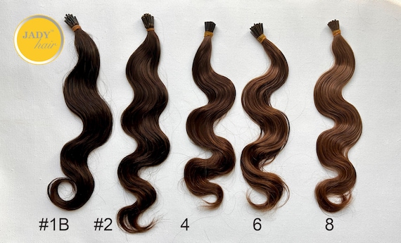 All colors of I-Tip Hair Extension 16", 1G/strand  from Dark Colors #1, 1B, to Platinum blonde 60  100 Sts/pack 100% Remy Human Hair