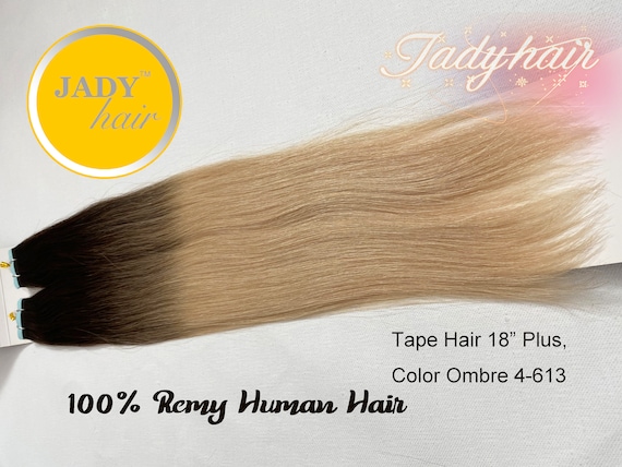Tape in Hair Extension, 18+, 100% Virgin Remy Human Hair, Ombre #4/613 Chocolate Brown to Golden Blonde, 20pc/pack, 50g/pack
