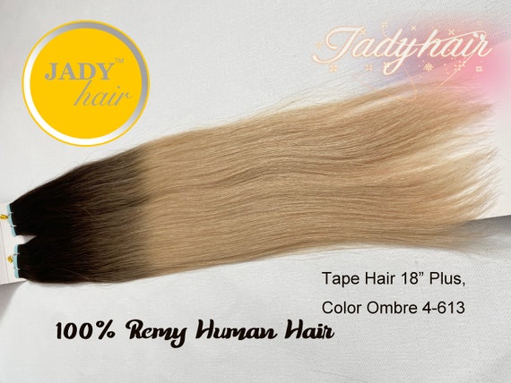 Tape in Hair Extension, 18+, 100% Virgin Remy Human Hair, Ombre #4/613 Chocolate Brown to Golden Blonde, 20pc/pack, 50g/pack