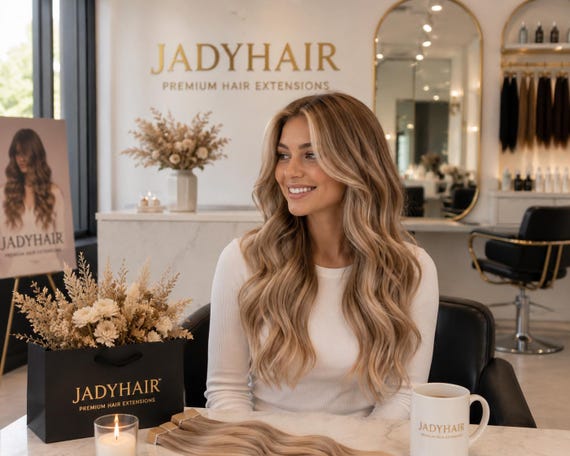 22" Blonde Highlighted Remy Tape Hair Extensions - 20pcs