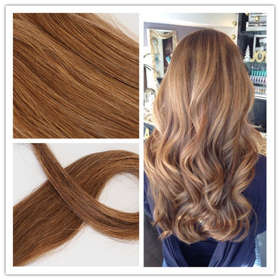 Tape in Hair Extension, 18", Silky Straight, 100% Virgin Remy Human Hair, #M27/30 Mixed Light Auburn, 20pc/pack, 50g/pack