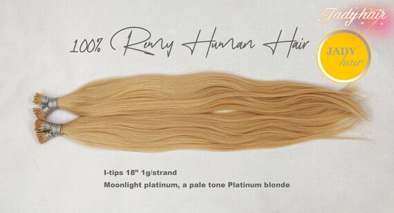 Special item: I-Tip Hair Extension, 18" 100% Virgin Remy Human Hair, Moonlight Platinum BLonde, 1g/St. 50strands/pack