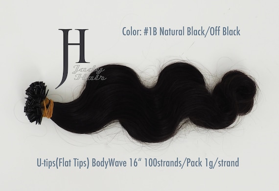 U-Tip(Flat tip) Hair Extension22",18", 16" Double Drawn ,100%  Human Hair, Color#1B, 2 and 4 in this listing ,100strands/pack, 1g/strand